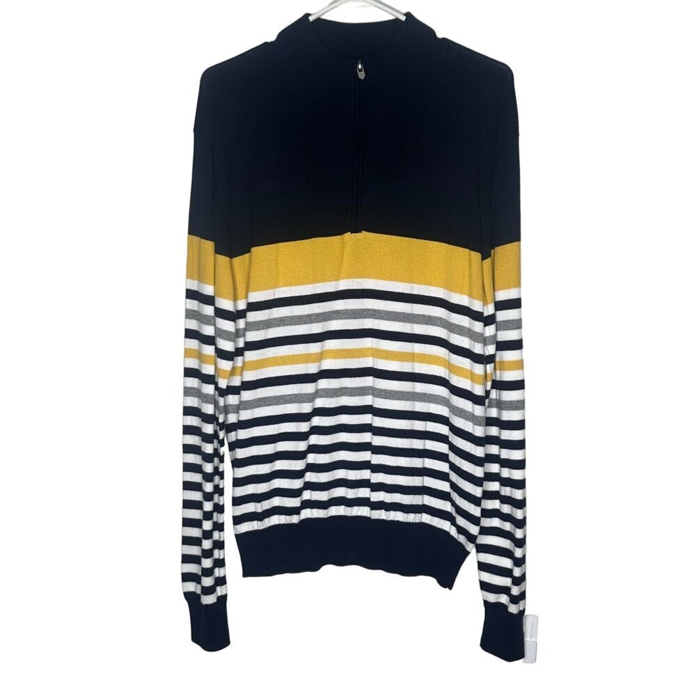 NWT Rule 18 Striped Long Sleeve Sweater - 100% Peruvian Pima Cotton - Men's XXL